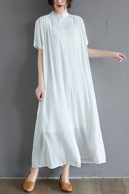 -summer Shirt Color Dress
