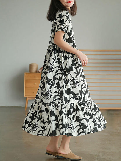 100% Cotton O-neck Dress