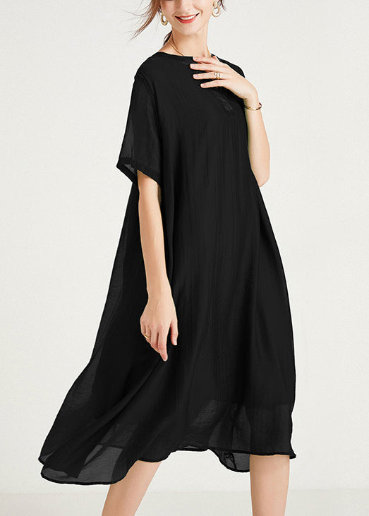 Green V Neck Cotton Dresses Summer