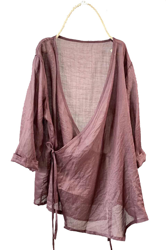 Fall New Retro Lace-up Cotton Linen Shirt