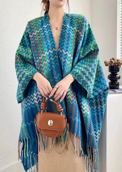 New Autumn and Winter Style Black Coffee Tassel Shawl