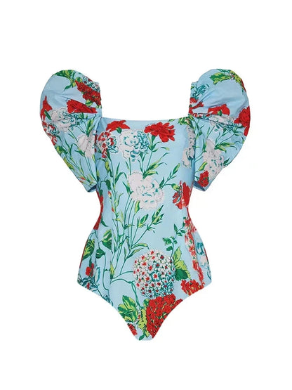 Puff Sleeve Swimsuit