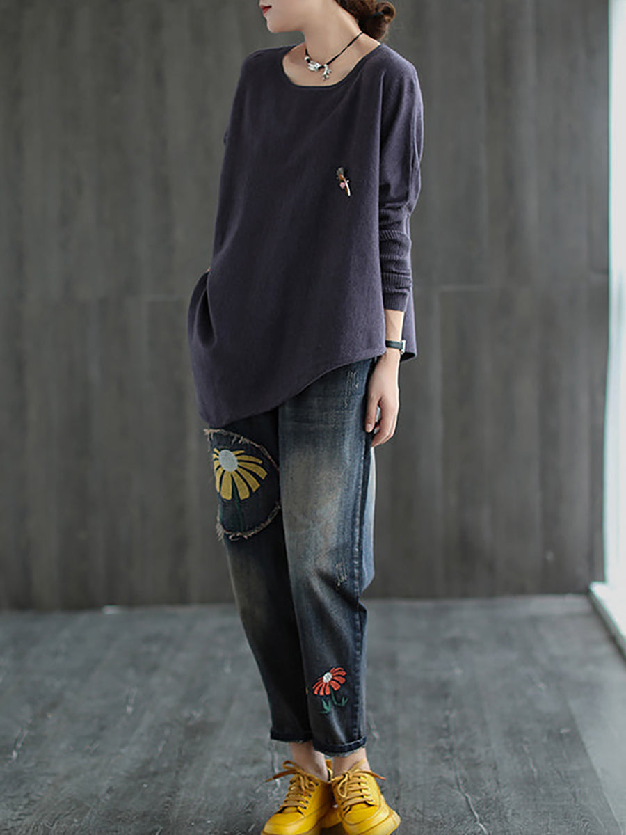 Irregular Hem Loose Sweater