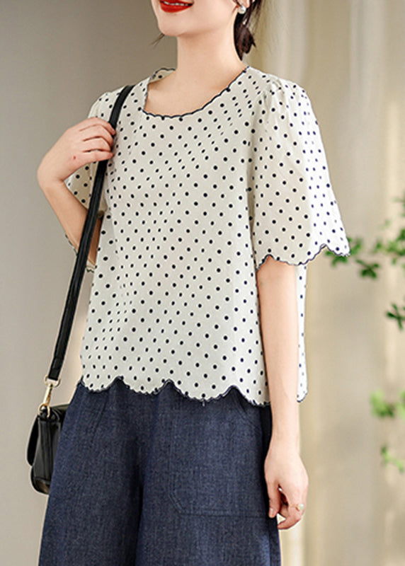 Black O-neck Print Shirts Summer