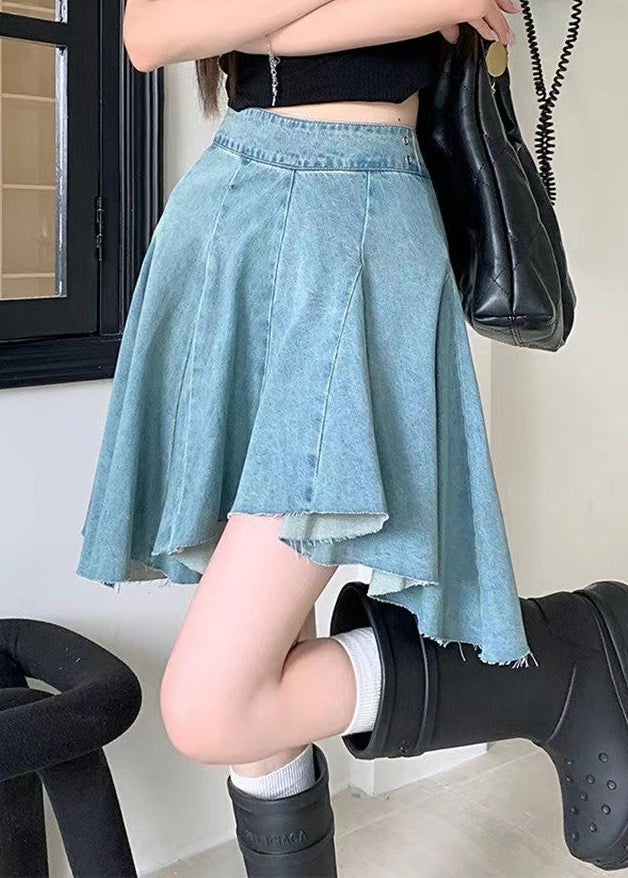 Original Design Blue High Waist Denim Skirts Summer