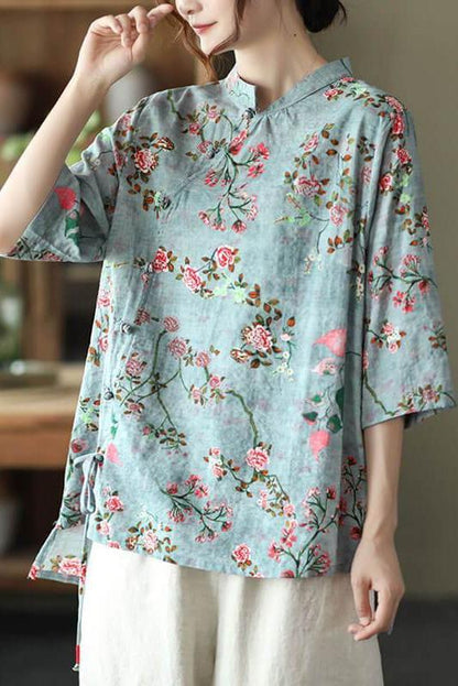 Cotton Linen Irregular Shirt
