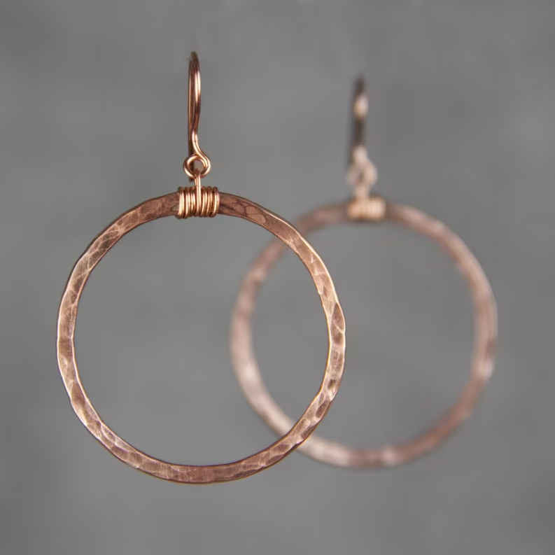 Rose Gold Hoop Earrings