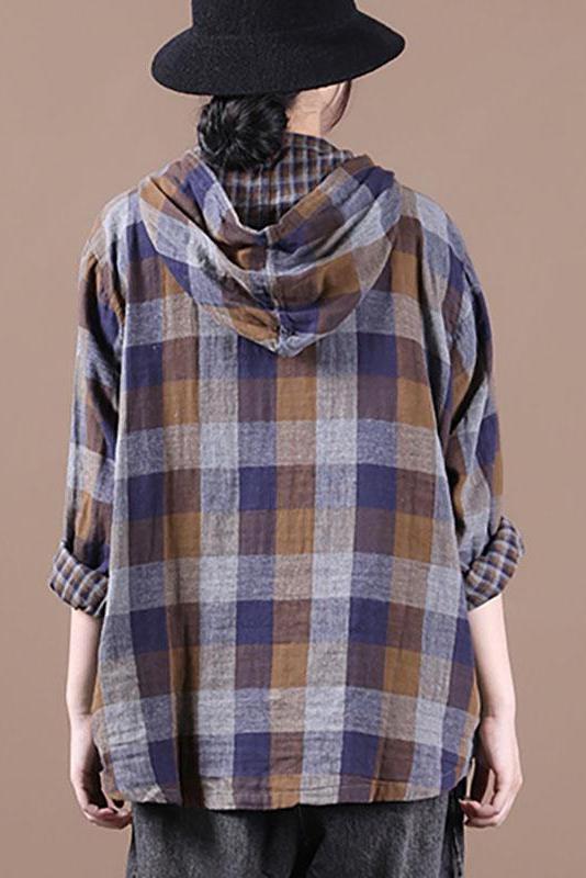 Limited Stock- Loose Stitching Drawstring Hooded Blouse