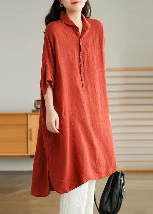 Jade Black Dandelion Linen Linen Shirt Dress