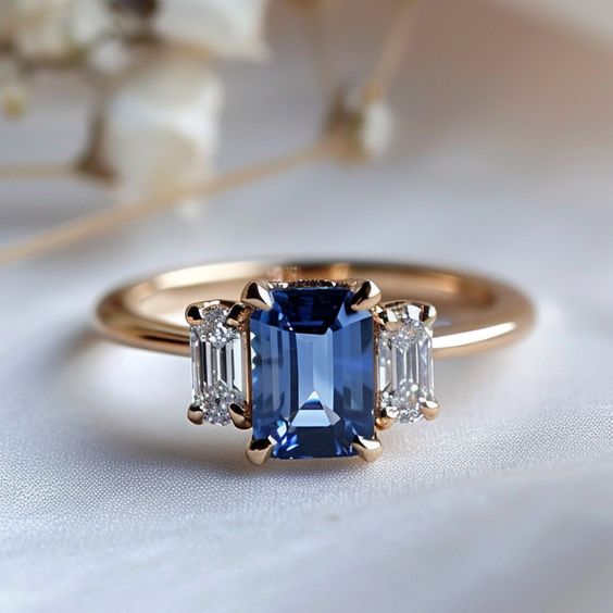 Blue Gold Ring