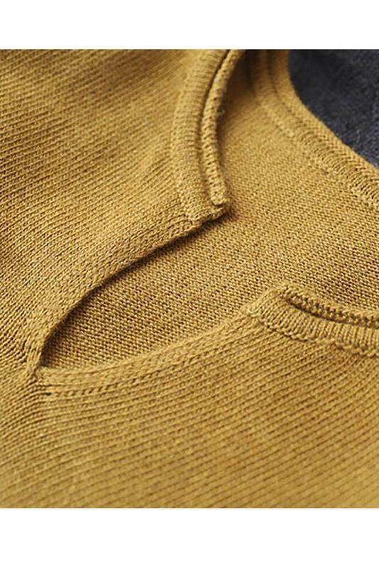 Autumn Big Pocket V-neck Sweater