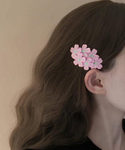 Yellow Knit Embroidery Hairpin