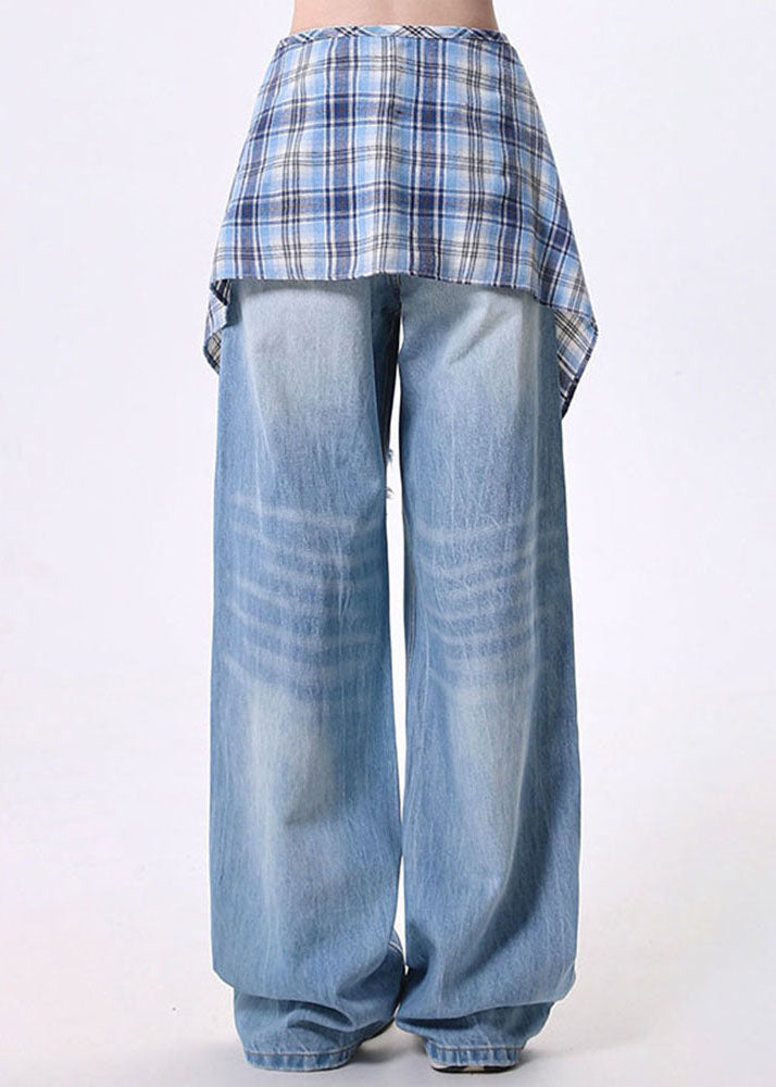 High Street Detachable Skirt Design Wide Leg Pants Spring