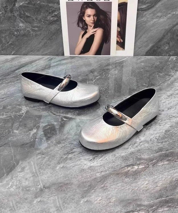 Splicing Comfy Flat Shoes Black Faux Leather