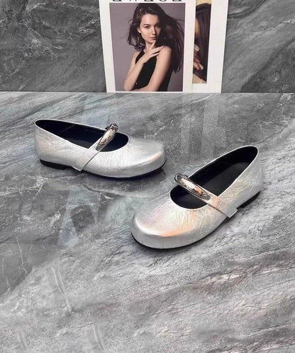 Splicing Comfy Flat Shoes Black Faux Leather
