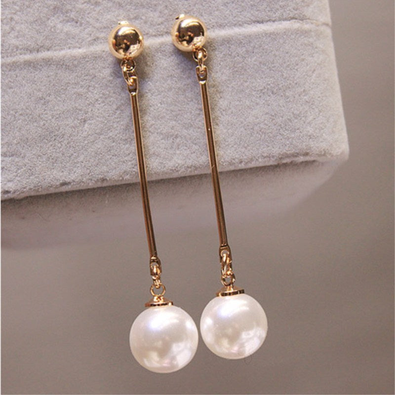 Dangling Earrings With Special Hand-plaid Pearls