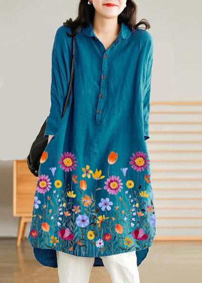 Jade Brown- Linen Linen Shirt Dress