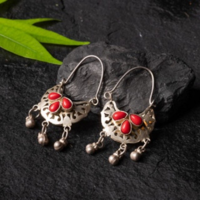 Red Stones Earrings