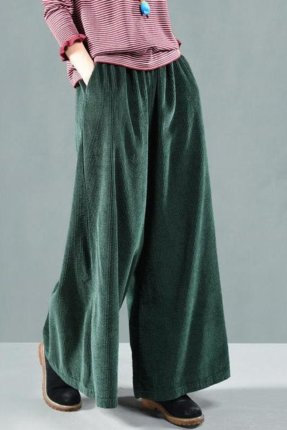Limited Stock- Retro Pure Color Autumn Corduroy Pants