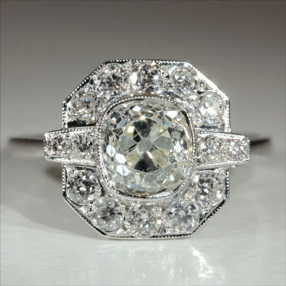 Zirconia & Silver Ring