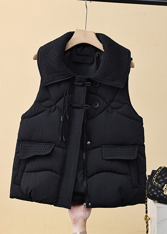 Pink Zip Up Patchwork Fine Cotton Filled Vest Sleeveless