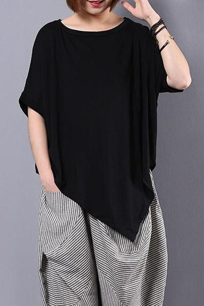 Limited Stock- Irregular Loose 100% Cotton T-shirt