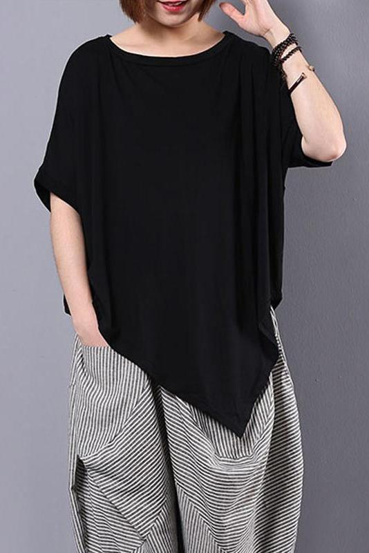 Limited Stock- Irregular Loose 100% Cotton T-shirt