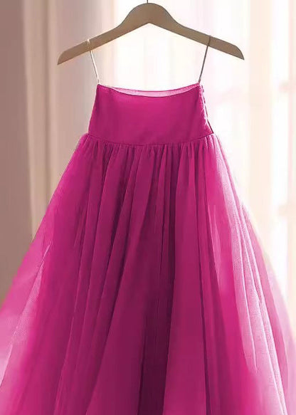 Rose High Waist Chiffon Skirts Summer