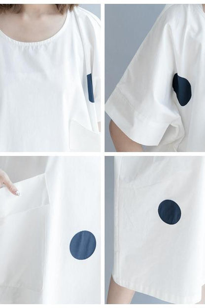 Dot Cotton Long Dresses Clothes