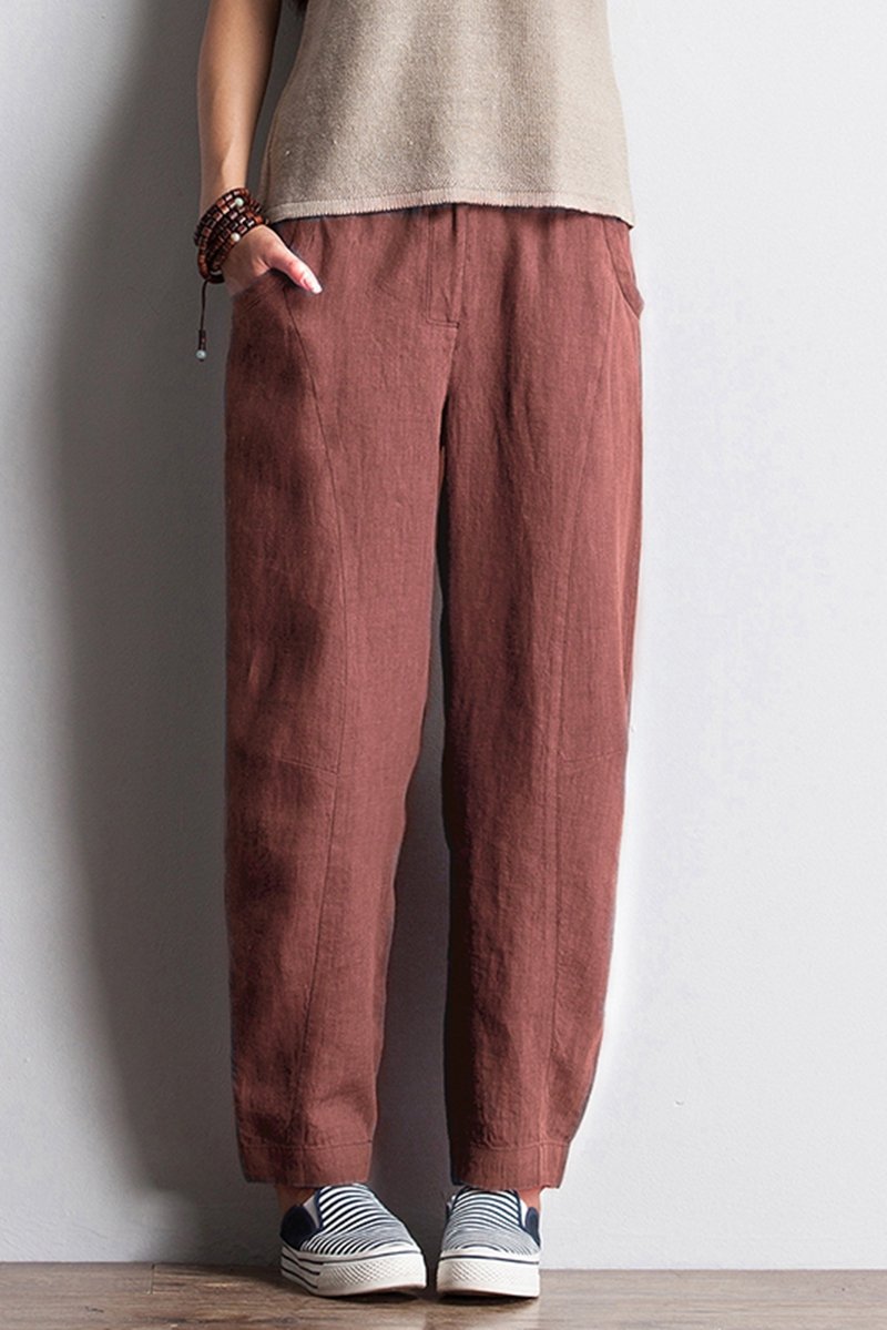 Pencil Pants Linen Trousers