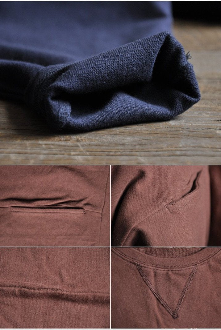 Two Colours Round Collar Fleece Long Dress Causel Outfits