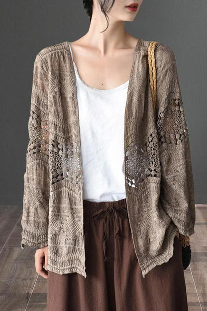 Cotton Hollow Cardigan