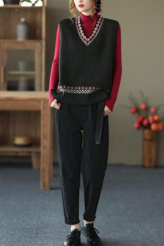 Winter Knitted Vest Sleeveless Sweater