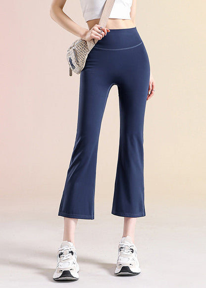 Grey High Waist Yoga Crop Pants