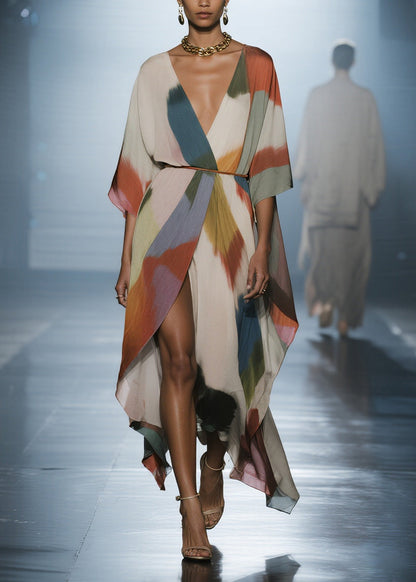 Tie Dye Draping Chiffon Loose Cardigan Summer