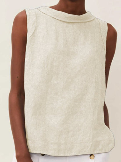Color Cotton and Linen T-shirt