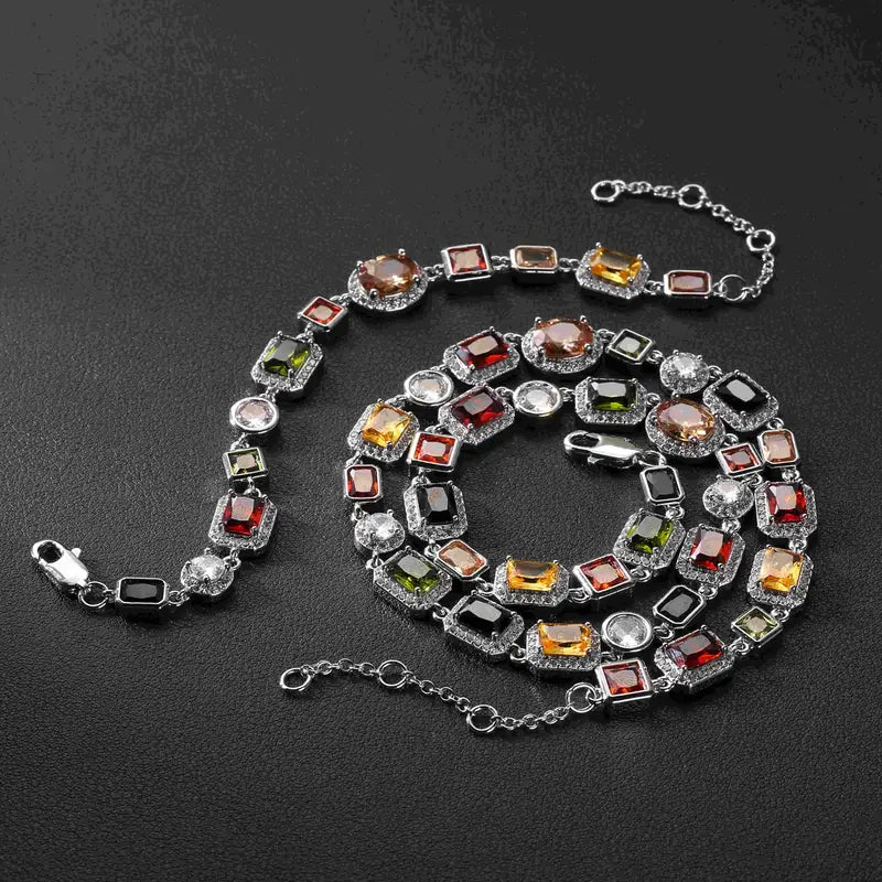 Bold Stainless Steel Necklace Bracelet