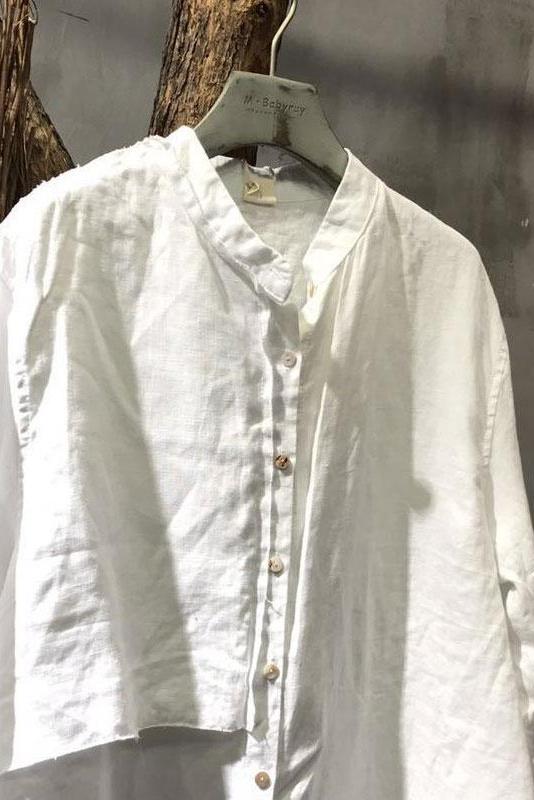 Limited Stock- Stand Collar Long Sleeve Splicing Shirt
