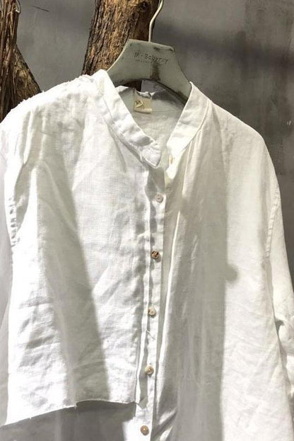 Limited Stock- Stand Collar Long Sleeve Splicing Shirt