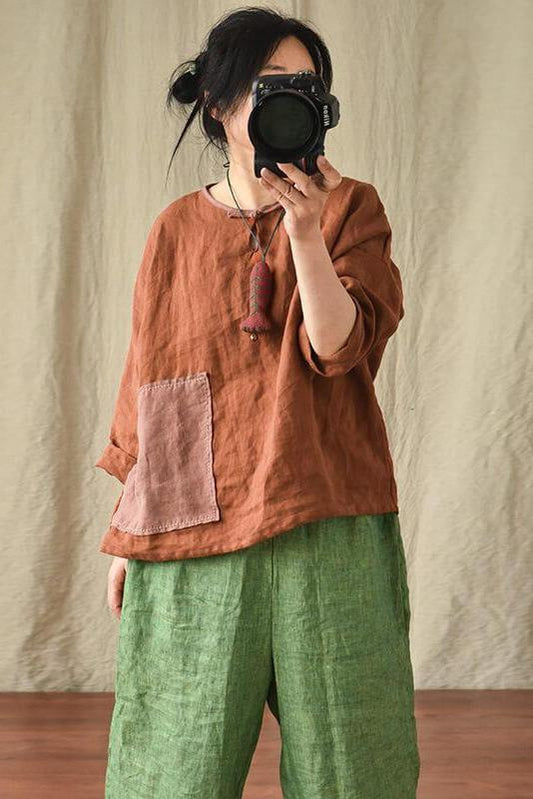 Patchwork Linen Shirt