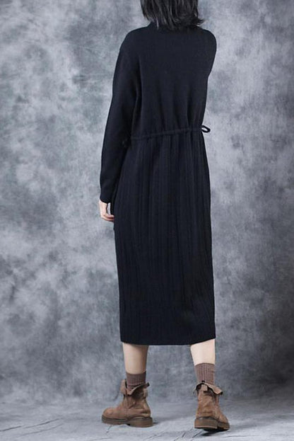 Loose High Neck Base Sweater Dresses for