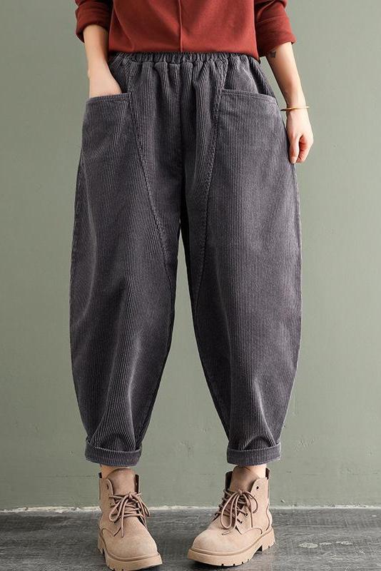 Limited Stock- Elastic Waist Corduroy Cotton Handmade Pants