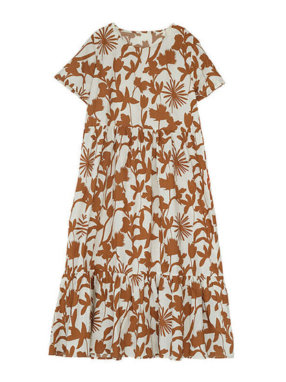 100% Cotton O-neck Dress