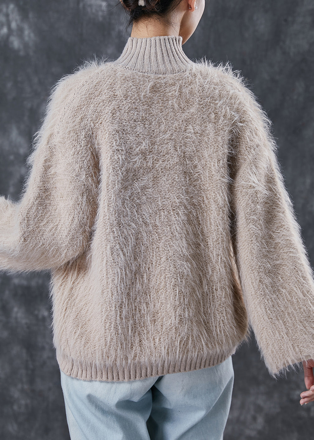 Khaki Thick Cozy Knit Cardigan Spring