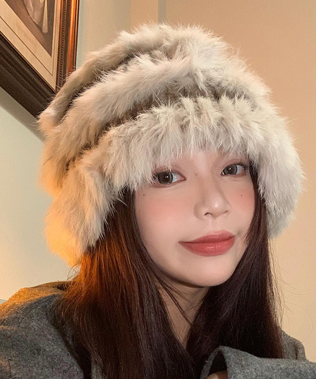 Rabbit Hair Knitted Winter Warm Fisherman Hat