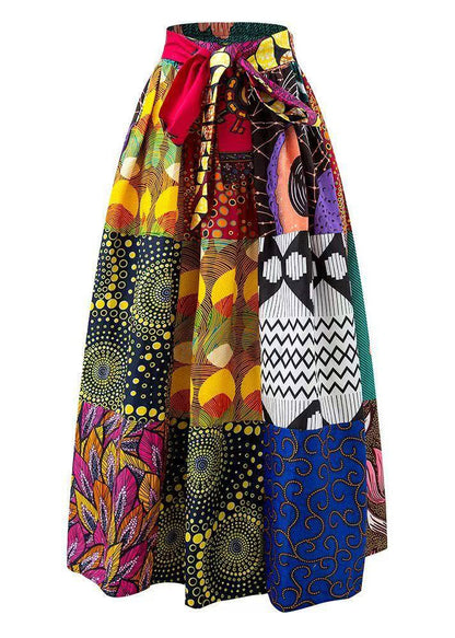Style Print Cotton Straight Skirt Fall