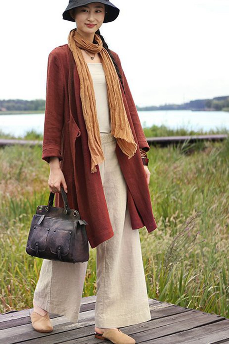Loose Wide Leg Linen Long Pants