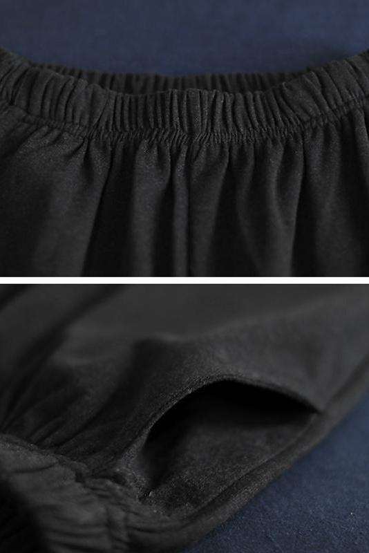 Limited Stock- Autumn Cotton Black Blouse and Pants