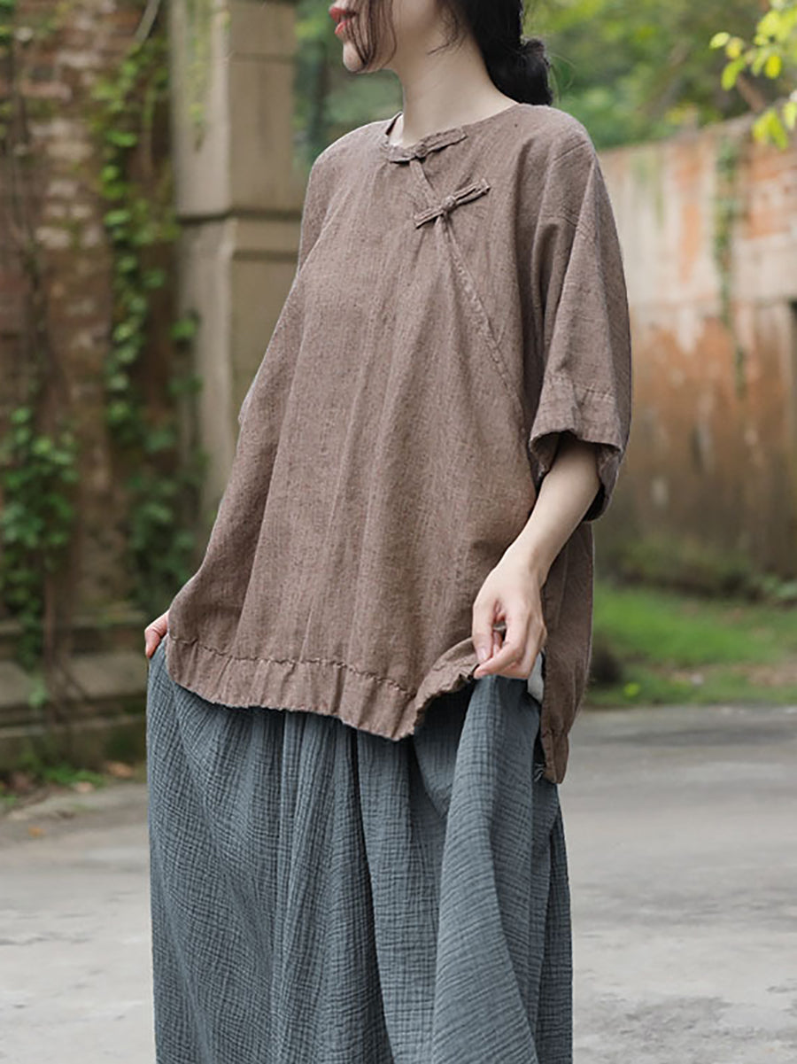 Summer Buckle Ramie Shirt