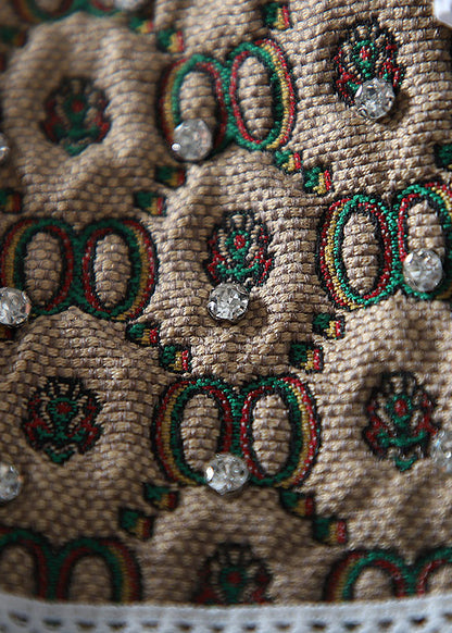 White Embroidered Patchwork Zircon a Line Blouse Top Spring